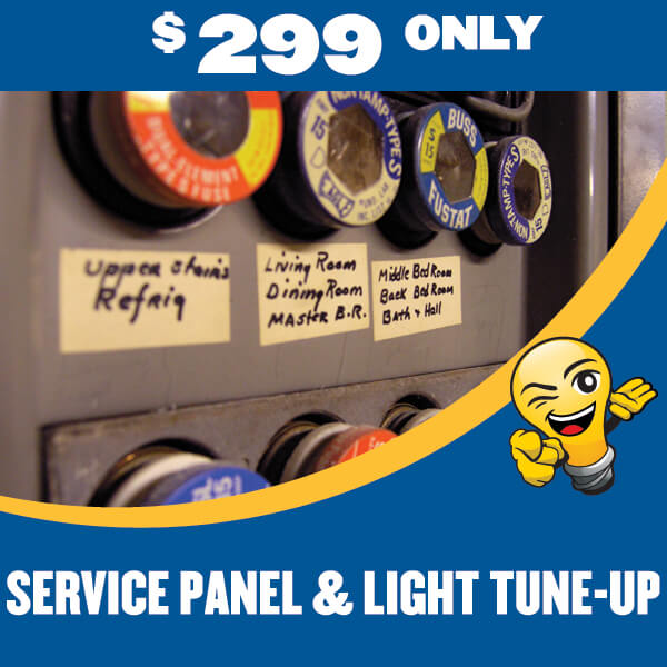 electrician service panel light tune up